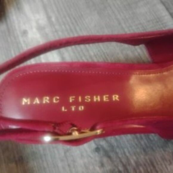 Marc Fisher LTD Women's Size 10M Dark Red Suede Kory Kitten Heels - NWT - Picture 4 of 7